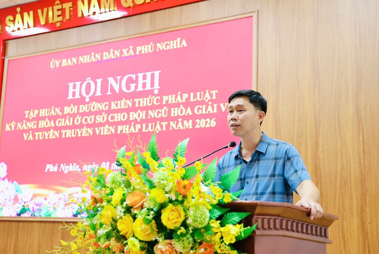 Hội nghị tập huấn, bồi dưỡng kiến thức, pháp luật, kỹ năng hòa giải ở cơ sở cho đội ngũ Hòa giải viên và Tuyên truyền viên pháp luật- Ảnh 1.