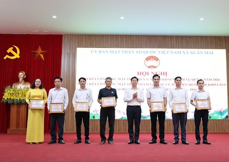 MTTQ Việt Nam xã Xuân Mai: sơ kết công tác Mặt trận quý I, tổng kết công tác Mặt trận tham gia bầu cử- Ảnh 9.