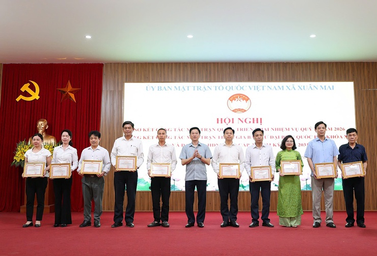 MTTQ Việt Nam xã Xuân Mai: sơ kết công tác Mặt trận quý I, tổng kết công tác Mặt trận tham gia bầu cử- Ảnh 4.