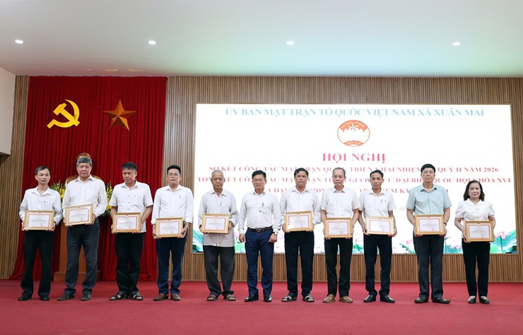 MTTQ Việt Nam xã Xuân Mai: sơ kết công tác Mặt trận quý I, tổng kết công tác Mặt trận tham gia bầu cử- Ảnh 5.