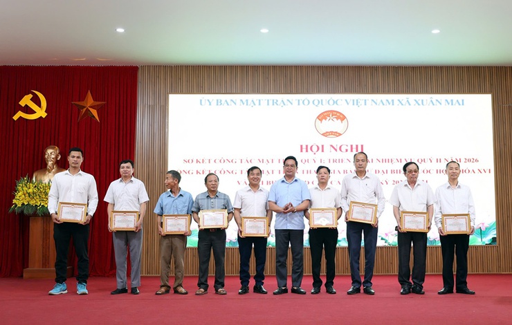 MTTQ Việt Nam xã Xuân Mai: sơ kết công tác Mặt trận quý I, tổng kết công tác Mặt trận tham gia bầu cử- Ảnh 6.