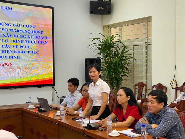 HỘI NGHỊ HƯỚNG DẪN TRIỂN KHAI THỰC HIỆN NGHỊ QUYẾT 79/2025/NQ-HĐND VỀ KHẮC PHỤC TỒN TẠI PCCC TRÊN ĐỊA BÀN XÃ THƯ LÂM- Ảnh 4.