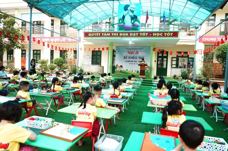 Hội thi “Bé khéo tay” tại Trường Mầm non Chương Mỹ- Ảnh 4.