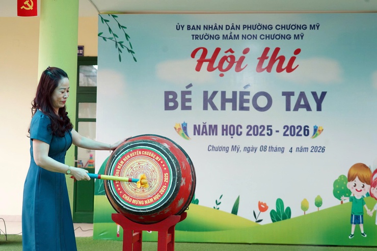 Hội thi “Bé khéo tay” tại Trường Mầm non Chương Mỹ- Ảnh 2.
