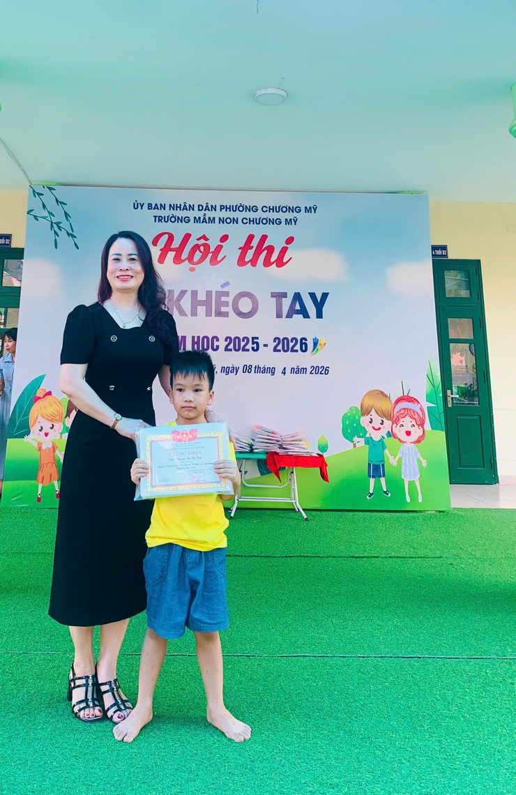 Hội thi “Bé khéo tay” tại Trường Mầm non Chương Mỹ- Ảnh 12.