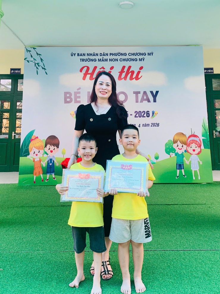 Hội thi “Bé khéo tay” tại Trường Mầm non Chương Mỹ- Ảnh 13.