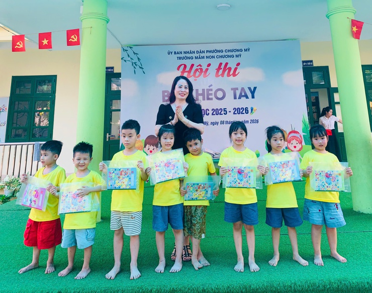 Hội thi “Bé khéo tay” tại Trường Mầm non Chương Mỹ- Ảnh 14.