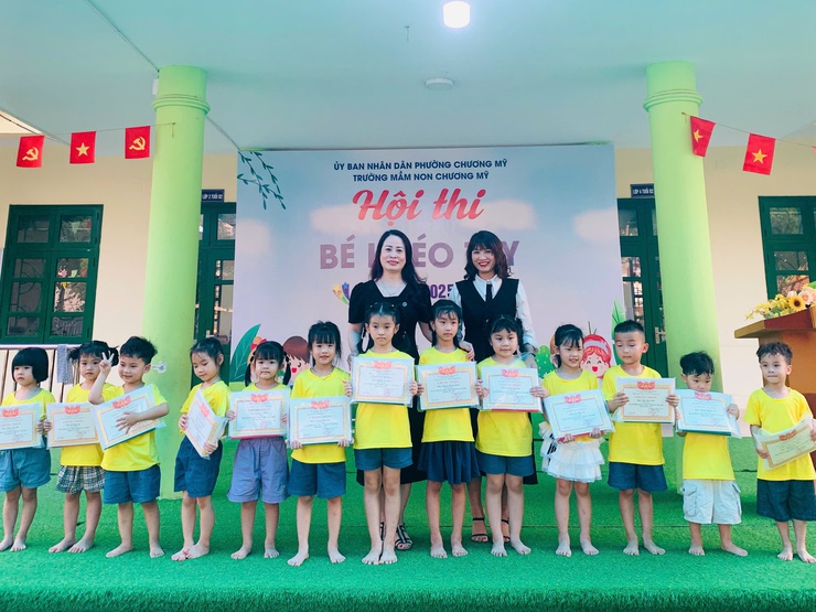 Hội thi “Bé khéo tay” tại Trường Mầm non Chương Mỹ- Ảnh 15.