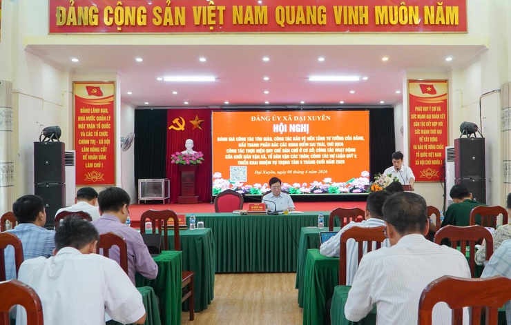 ĐẠI XUYÊN ĐÁNH GIÁ KẾT QUẢ CÔNG TÁC DÂN VẬN, DƯ LUẬN XÃ HỘI QUÝ I, TRIỂN KHAI NHIỆM VỤ TRỌNG TÂM 9 THÁNG CUỐI NĂM 2026- Ảnh 1.