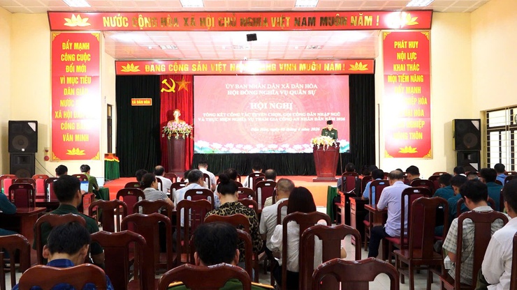 DÂN HÒA TỔNG KẾT CÔNG TÁC TUYỂN QUÂN NĂM 2026.- Ảnh 1.