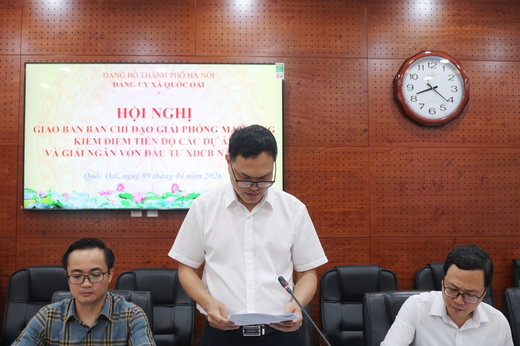 Quốc Oai quyết liệt tháo gỡ  khó khăn  tron côn tác giải phóng mặt bằng, thúc đẩy tiến độ dự án và giải ngân vốn đầu tư công năm 2026- Ảnh 3.