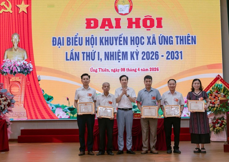 Đại hội đại biểu Hội Khuyến học xã Ứng Thiên lần thứ I, nhiệm kỳ 2026-2031- Ảnh 10.
