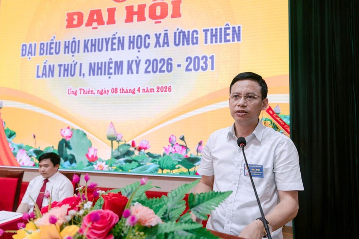 Đại hội đại biểu Hội Khuyến học xã Ứng Thiên lần thứ I, nhiệm kỳ 2026-2031- Ảnh 6.