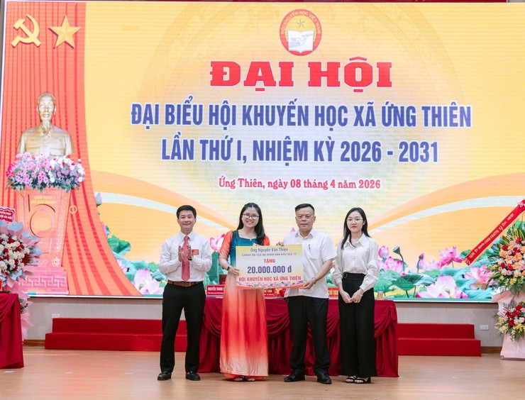 Đại hội đại biểu Hội Khuyến học xã Ứng Thiên lần thứ I, nhiệm kỳ 2026-2031- Ảnh 8.