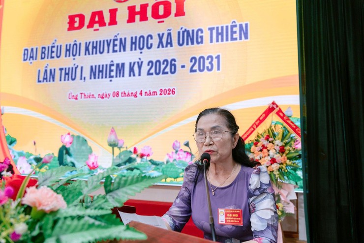 Đại hội đại biểu Hội Khuyến học xã Ứng Thiên lần thứ I, nhiệm kỳ 2026-2031- Ảnh 4.