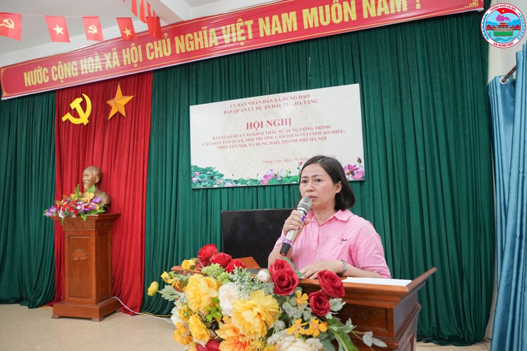 HỘI NGHỊ BÀN GIAO, ĐƯA VÀO KHAI THÁC SỬ DỤNG CÔNG TRÌNH CẢI TẠO AO MIẾU – THÔN YÊN NỘI, XÃ HƯNG ĐẠO- Ảnh 9.