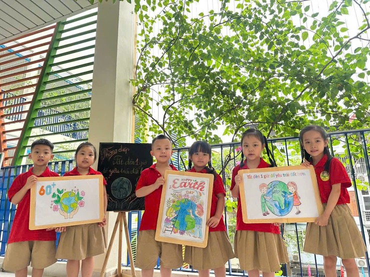 TRƯỜNG MẦM NON TÂN MAI HƯỞNG ỨNG CHIẾN DỊCH "GIỜ TRÁI ĐẤT NĂM 2026"- Ảnh 2.