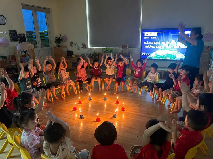 TRƯỜNG MẦM NON TÂN MAI HƯỞNG ỨNG CHIẾN DỊCH "GIỜ TRÁI ĐẤT NĂM 2026"- Ảnh 3.