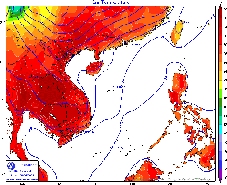 Ngày 09/4/2026, Hà Nội: ngày trời nắng và oi nóng, đêm không mưa- Ảnh 1.