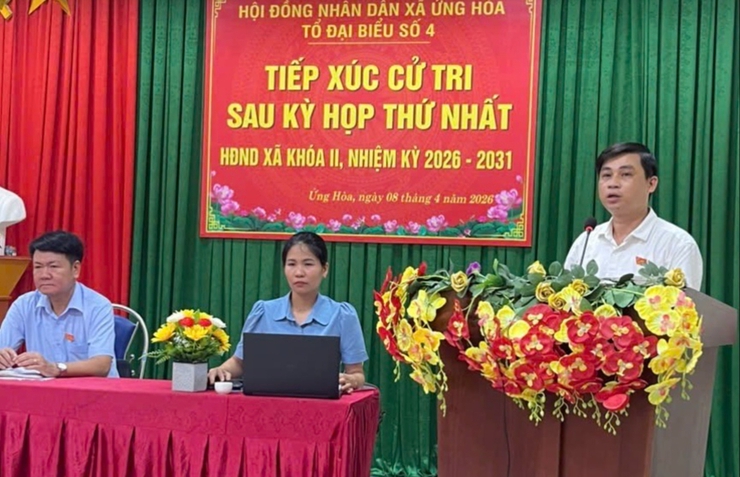 6/6 TỔ ĐẠI BIỂU HĐND XÃ ỨNG HÒA TIẾP XÚC CỬ TRI SAU KỲ HỌP THỨ NHẤT, NHIỆM KỲ 2026 – 2031.- Ảnh 4.