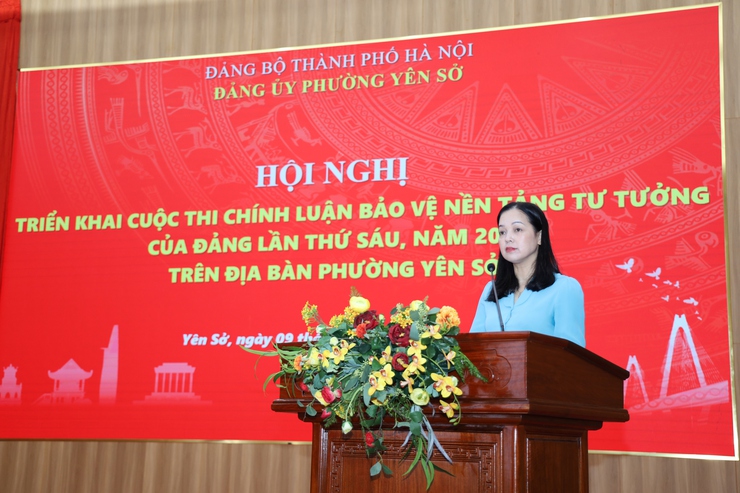 Phường Yên Sở Phát động Cuộc thi chính luận bảo vệ nền tảng tư tưởng của Đảng lần thứ VI- Ảnh 2.