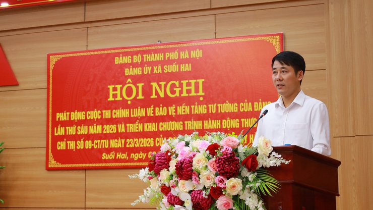 Xã Suối Hai triển khai Cuộc thi chính luận bảo vệ nền tảng tư tưởng của Đảng và Chương trình hành động thực hiện Chỉ thị số 09-CT/TU.- Ảnh 2.