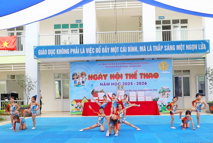 Sôi nổi ngày hội thể thao năm học 2025–2026 tại Trường Mầm non Thanh Mỹ- Ảnh 1.