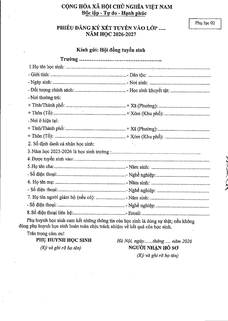 Kế hoạch tuyển sinh vào các trường mầm non, lớp 1 và lớp 6 năm học 2026 - 2027 trên địa bàn phường Tây Mỗ- Ảnh 15.