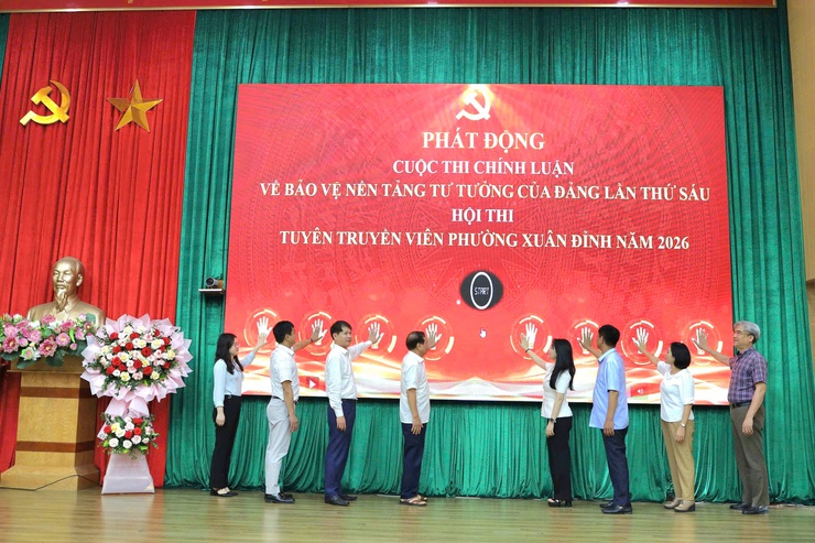 Phường Xuân Đỉnh phát động Cuộc thi chính luận bảo vệ nền tảng tư tưởng của Đảng và Hội thi tuyên truyền viên năm 2026- Ảnh 4.