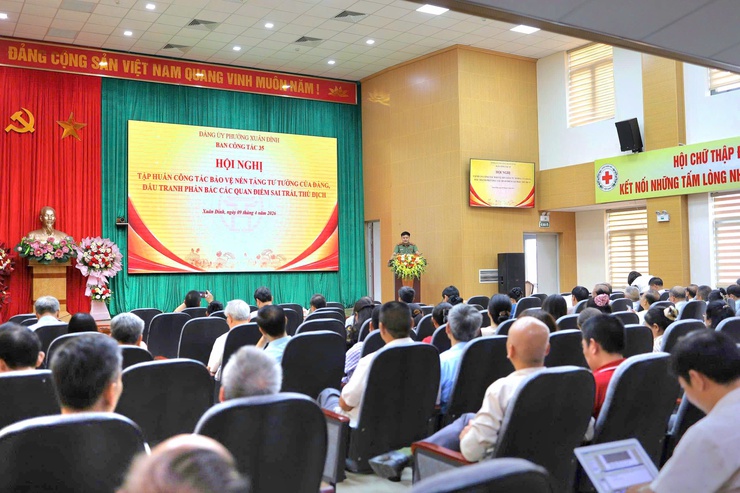 Xuân Đỉnh: Tập huấn công tác bảo vệ nền tảng tư tưởng của Đảng- Ảnh 1.