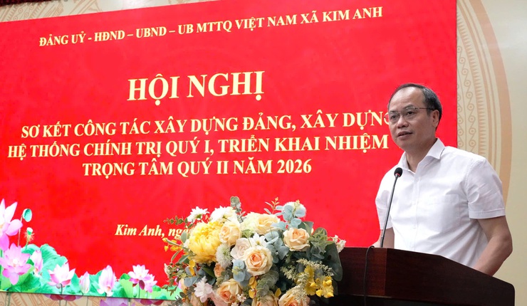 XÃ KIM ANH SƠ KẾT CÔNG TÁC XÂY DỰNG  ĐẢNG,  XÂY DỰNG HỆ THỐNG CHÍNH TRỊ  QUÝ 1 NĂM 2026- Ảnh 2.