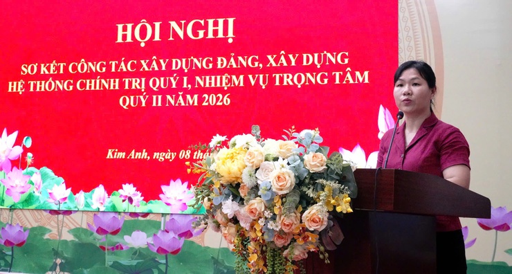 XÃ KIM ANH SƠ KẾT CÔNG TÁC XÂY DỰNG  ĐẢNG,  XÂY DỰNG HỆ THỐNG CHÍNH TRỊ  QUÝ 1 NĂM 2026- Ảnh 4.