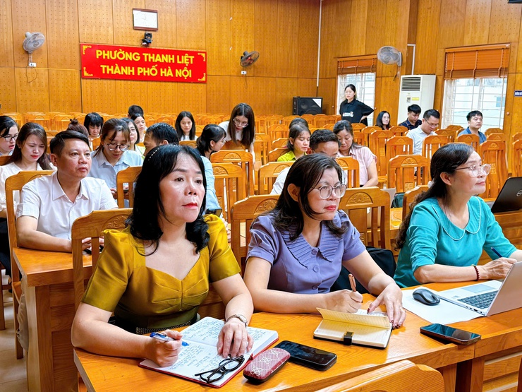 Thanh Liệt: Tập huấn sử dụng không gian làm việc số “HanoiWork” cho cán bộ, công chức, viên chức- Ảnh 2.