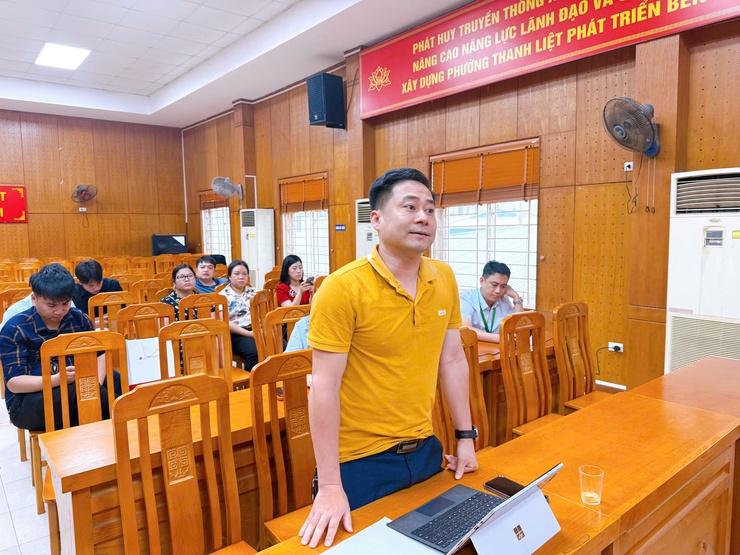 Thanh Liệt: Tập huấn sử dụng không gian làm việc số “HanoiWork” cho cán bộ, công chức, viên chức- Ảnh 7.