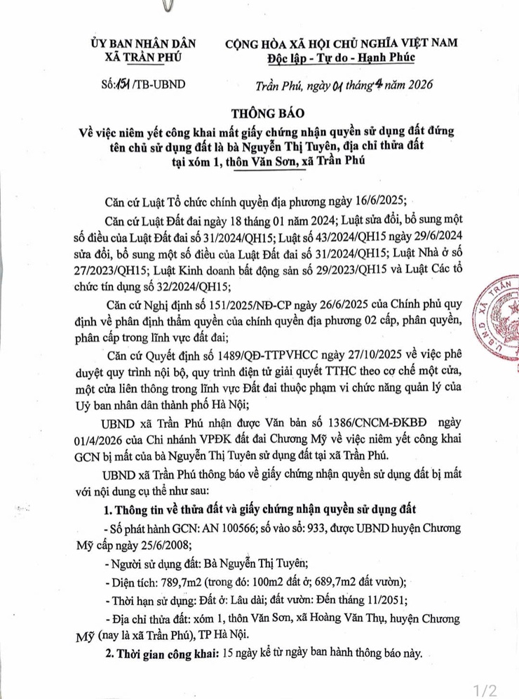 Thông báo- Ảnh 1.