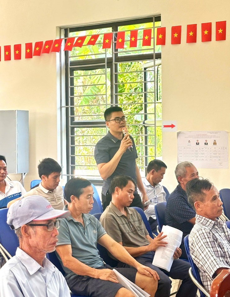 XÃ KIM ANH TỔ CHỨC HỘI NGHỊ HỌP VỚI NHÂN DÂN THÔN VỤ BẢN, VỀ CÔNG TÁC BỒI THƯỜNG, HỖ TRỢ, TÁI ĐỊNH CƯ PHỤC VỤ DỰ ÁN- Ảnh 4.