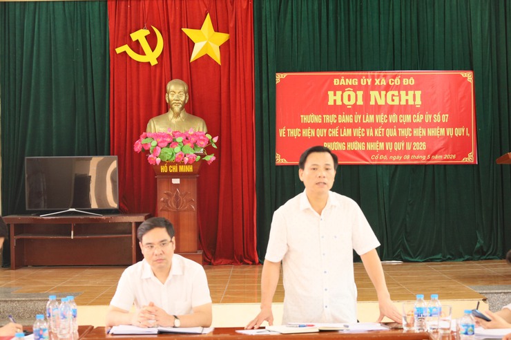 ĐẢNG ỦY XÃ CỔ ĐÔ LÀM VIỆC VỚI CỤM CẤP ỦY SỐ 07 TRIỂN KHAI NHIỆM VỤ QUÝ II NĂM 2026- Ảnh 2.