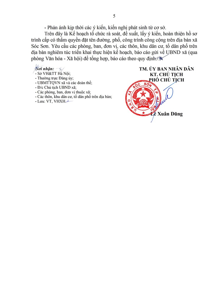 XÃ SÓC SƠN TRIỂN KHAI RÀ SOÁT, ĐỀ XUẤT, LẤY Ý KIẾN, HOÀN THIỆN HỒ SƠ TRÌNH CẤP CÓ THẨM QUYỀN ĐẶT TÊN ĐƯỜNG, PHỐ VÀ CÔNG TRÌNH CÔNG CỘNG NĂM 2026.- Ảnh 5.