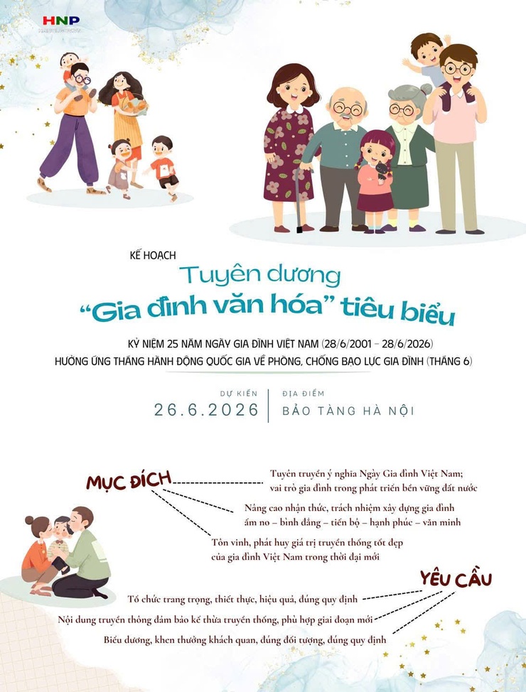 Kế hoạch tuyên dương "Gia đình văn hoá" tiêu biểu- Ảnh 1.