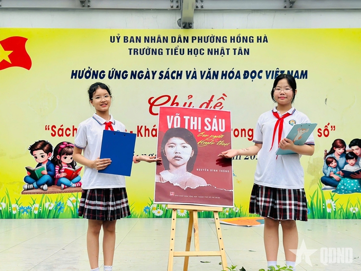 Ngày hội sách ở Trường Tiểu học Nhật Tân: Lan tỏa văn hóa đọc trong học sinh- Ảnh 2.