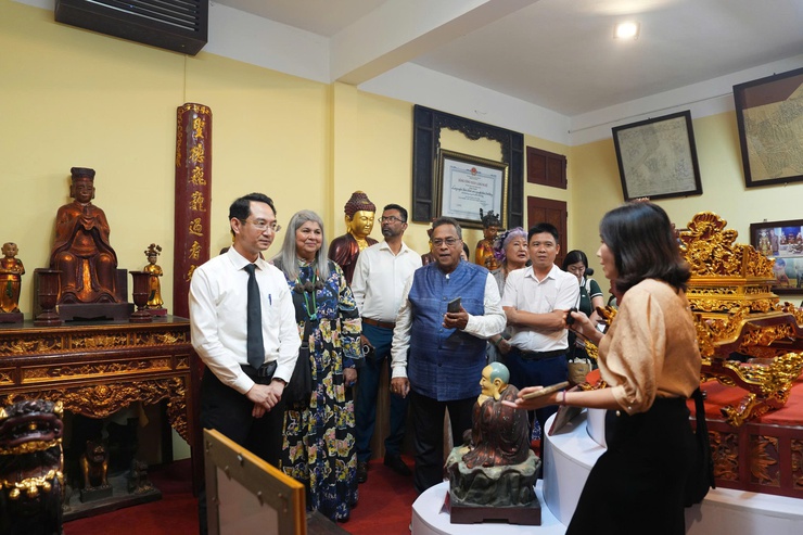 Sơn Đồng đón Đoàn Hội đồng Thủ công Thế giới tham quan làng nghề truyền thống- Ảnh 6.