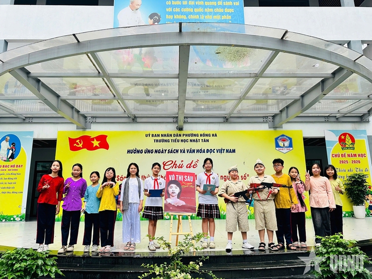 Ngày hội sách ở Trường Tiểu học Nhật Tân: Lan tỏa văn hóa đọc trong học sinh- Ảnh 3.