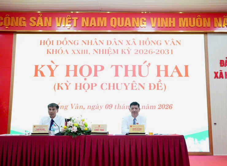 Kỳ họp thứ hai (kỳ họp chuyên đề) HĐND xã Hồng Vân khoá XXIII, nhiệm kỳ 2026 – 2031 thành công tốt đẹp- Ảnh 1.