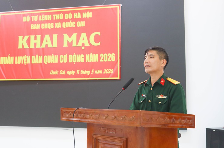 Khai mạc huấn luyện lực lượng dân quân cơ động xã Quốc Oai năm 2026- Ảnh 5.