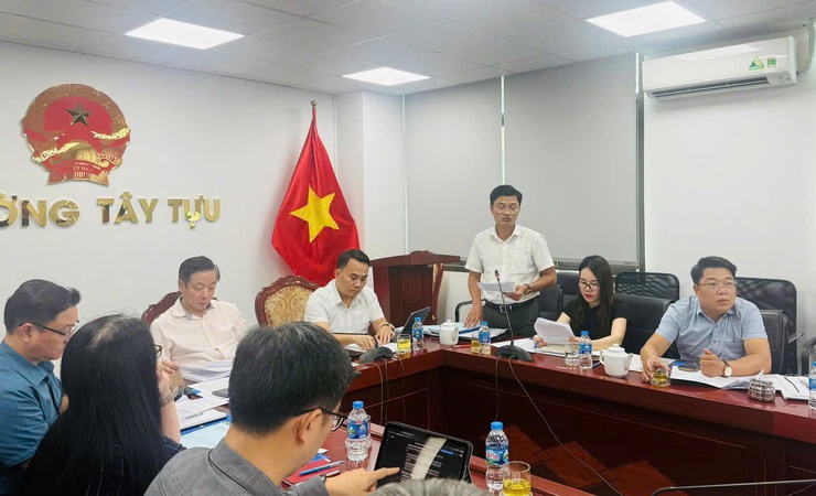 Thành phố làm việc với phường Tây Tựu về tiến độ thực hiện Dự án xây dựng Khu công viên công nghệ số và hỗn hợp- Ảnh 1.