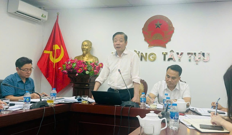 Thành phố làm việc với phường Tây Tựu về tiến độ thực hiện Dự án xây dựng Khu công viên công nghệ số và hỗn hợp- Ảnh 3.