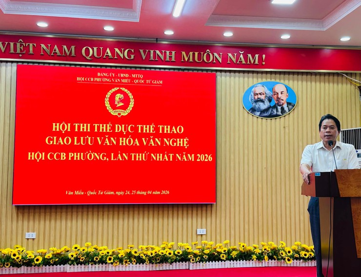 PHƯỜNG VĂN MIẾU - QUỐC TỬ GIÁM LAN TỎA TINH THẦN BỘ ĐỘI CỤ HỒ TỪ HỘI THI THỂ THAO, VĂN HÓA - Ảnh 2.