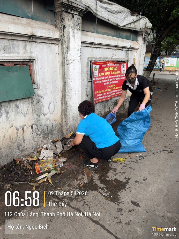 VỆ SINH MÔI TRƯỜNG SÁNG THỨ BẢY HÀNG TUẦN CỦA HỘI PHỤ NỮ PHƯỜNG LÁNG.- Ảnh 6.