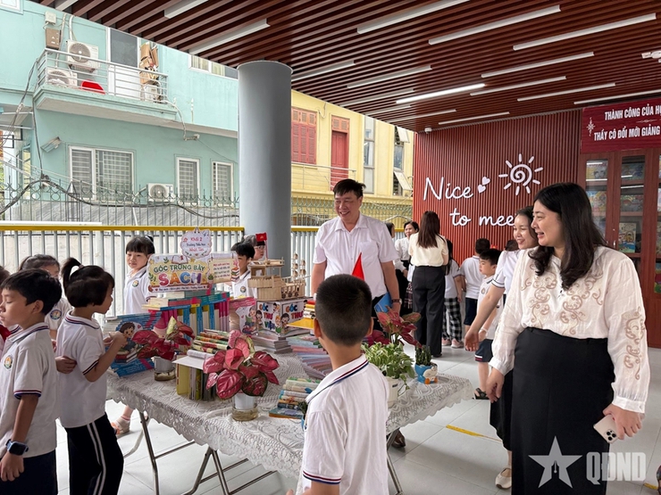 Ngày hội sách ở Trường Tiểu học Nhật Tân: Lan tỏa văn hóa đọc trong học sinh- Ảnh 6.