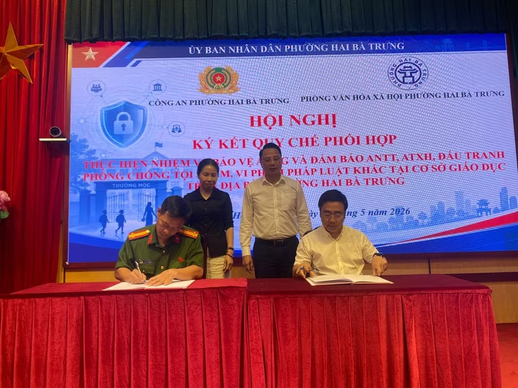 Phường Hai Bà Trưng: Tăng cường đảm bảo an ninh, trật tự tại các cơ sở giáo dục.- Ảnh 1.